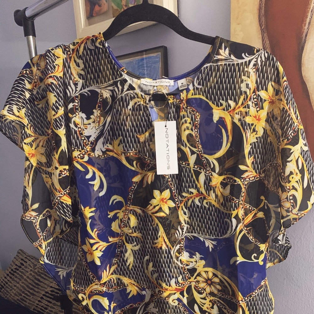 Notations Medium Sheer Blouse